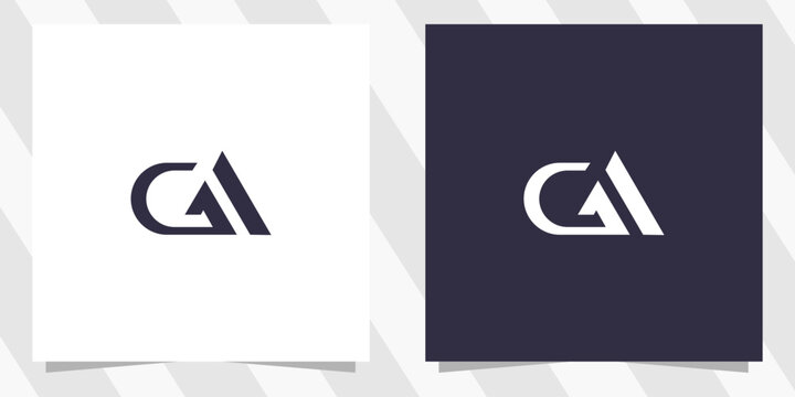 letter ga ag logo design vector