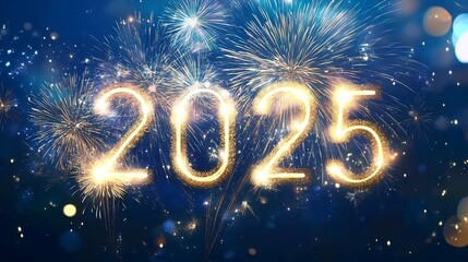 2025 New Year's Eve Celebration with Blue Nights Fireworks, Welcoming 2025 in a New Year's Eve Vibe