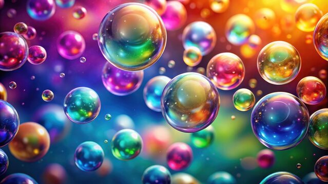 Colorful background with bubbles floating in the air, colorful, background, bubbles, floating, vibrant, colorful, texture
