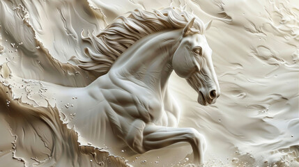 white horse in the park