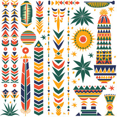 Obraz premium Colorful Abstract Geometric Pattern Design