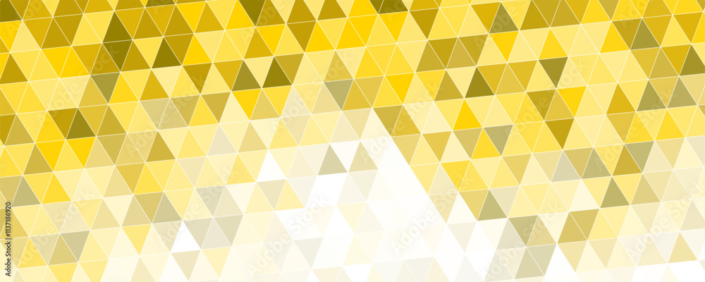 Wall mural abstract triangle shapes background with gold and gray color combination