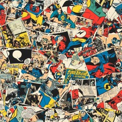 Fototapeta premium Seamless pattern of comic book page layouts