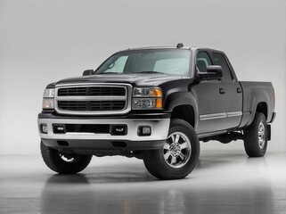 A pickup truck captured at a 45-degree angle from the front