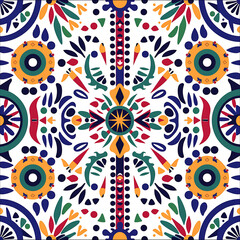 Fototapeta premium Vibrant Geometric Pattern with Colorful Elements