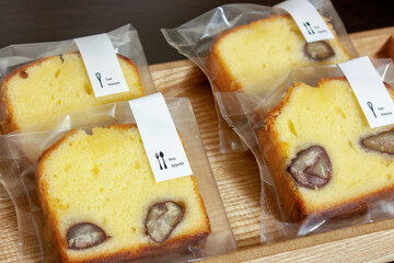 栗の渋皮煮　パウンドケーキ　ラッピング
