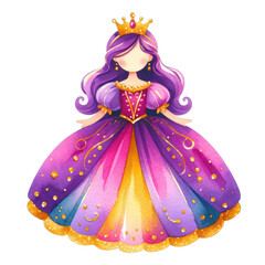 Fototapeta premium Fantasy Violet-Themed Princess Accessories and Fairytale Elements
