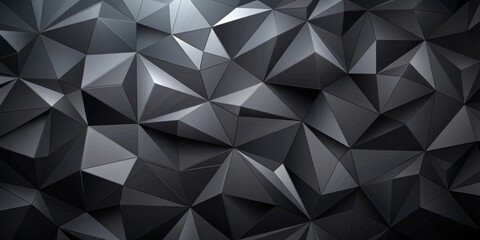 Fototapeta premium Abstract black geometric polygon background with edgy triangles , , facet, mosaic, texture, modern, dark, geometric, abstract
