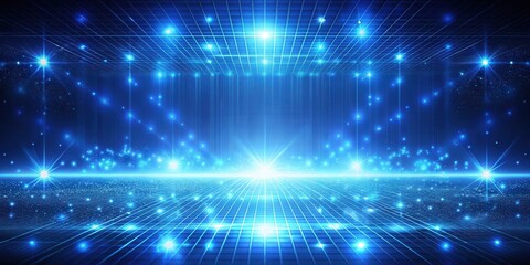 Obraz premium Shining blue glow technology background with abstract light effects, glow, blue, technology, background, abstract
