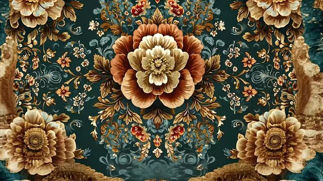 Bohemian pattern vector illustration AI generated animated illustration background