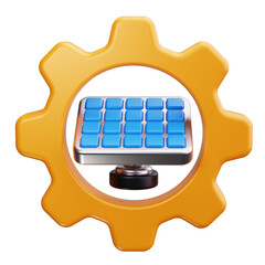 solar energy 3d Render Icons