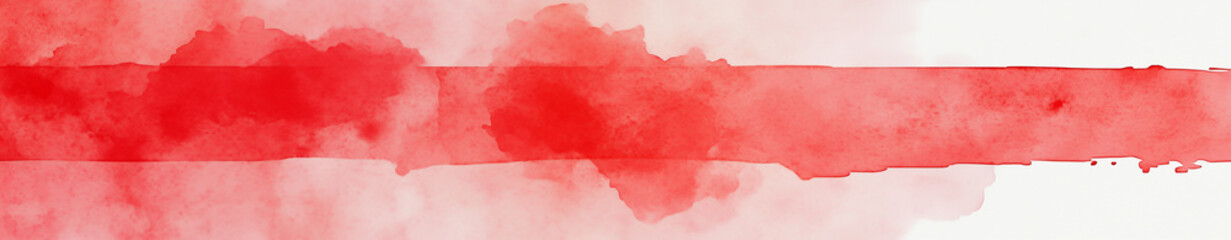 Fototapeta premium Abstract red watercolor gradient detail background banner with copy space