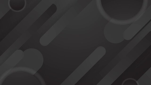 a geometric background with circular pattern and abstract shapes in shades of black and gray seamless 4k video background motion pop art design
