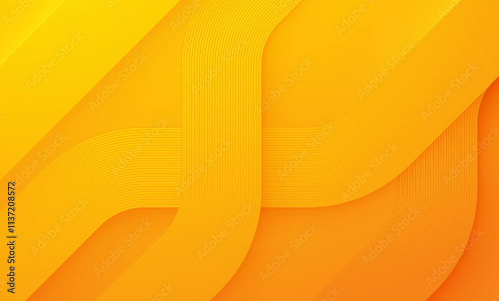 Poster orange abstract background layers lines texture design vector