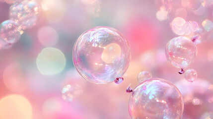 Soft-focus image of balloons in pastel hues creating a dreamy effect 