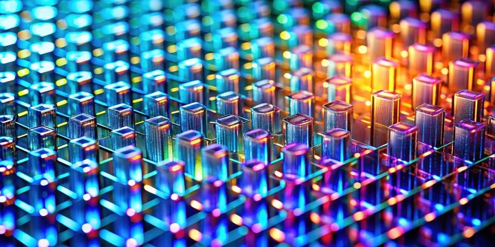 Abstract close-up of photonic optical metamaterial background , photonic, optical, metamaterial, abstract