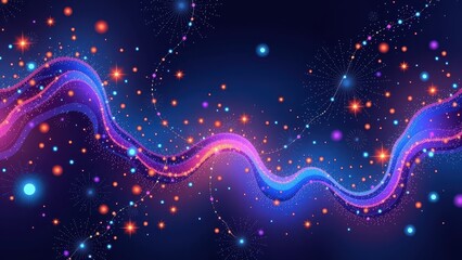 Fototapeta premium this captivating image showcases a vibrant, swirling pattern reminiscent of a galaxy or nebula. intricate details abound, including a mesmerizing blend of pink and purple hues that give way to a deep