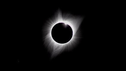 Classic solar eclipse diamond ring just before peak eclipse.  A mystic experience
