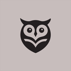 Owl Icon. Nocturnal Animal. Science, Wisdom. Wise Symbol. Applied for Design,