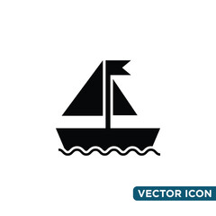 Simple Design Boat Icon Template 