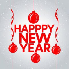 Vibrant and modern flat vector art featuring Happy New Year