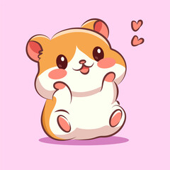 cute cartoon animals squirrel holding cheek vector design for elements, clipart and sticker