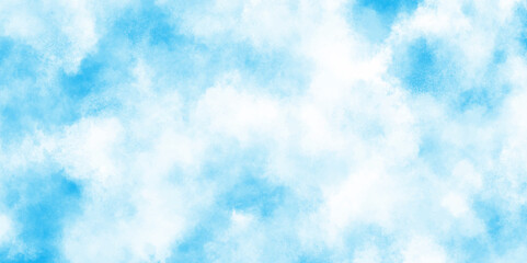 Abstract blue color clouds background, Vibrant clear blue sky with puffy and blurry natural clear clouds, The summer is colorful clearing day Good weather with natural clouds.