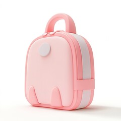 Pink bag with a white handle