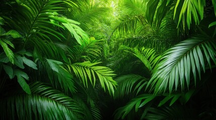 Abundant greenery in the forest sarut rainforest nature scene