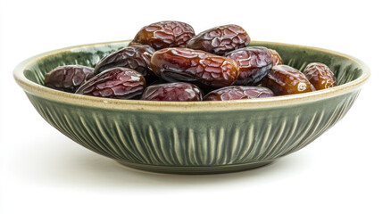 a traditional dates bowl made of ceramic filled