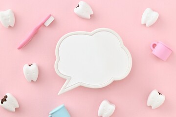 「虫歯予防に歯磨き」をテーマにした背景素材
