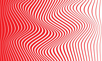 abstract simple red big to small wave line pattern can be used background.