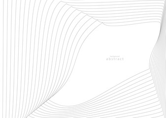 Abstract wave element for design. Curved wavy line smooth stripe. Modern pattern, technology, digital, science