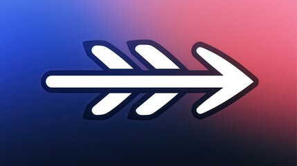 Fototapeta premium Modern Arrow Design on Gradient Background for Creative Projects