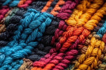 Colorful Knitted Texture Background