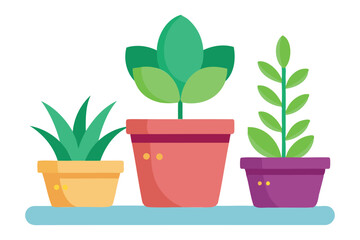 decorative planters vector art for home and garden designs
