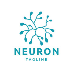 Neuron Nerve Cell Logo Design Inspiration in Coral Seaweed or Illustration Design