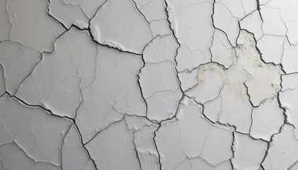Fototapeta premium Abstract Silver Cracked Surface Texture