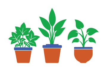 decorative planters vector art for home and garden designs