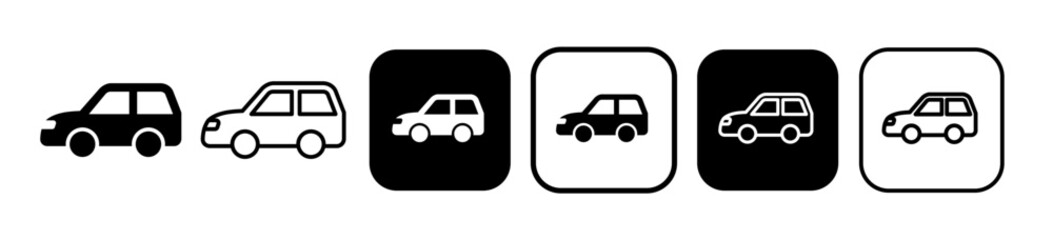 Icons for car, cab, car rental, etc.