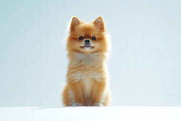 Adorable Pomeranian Puppy Sitting
