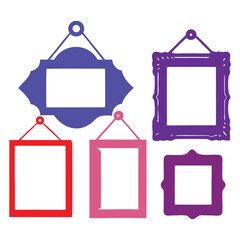 modern and classic photo frame vector illustrations for creative use
