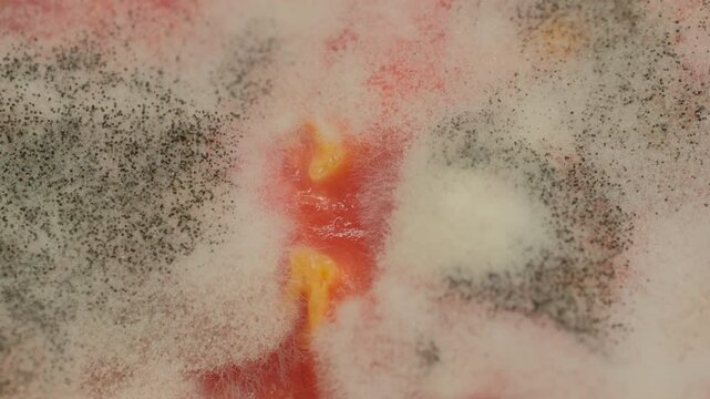 Fascinating decay time lapse of mold growth in detail.