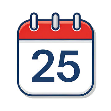 recommend clip art: calendar date 25 outline icon