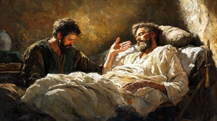 Divine healing depiction with glowing hands over bed sacred space digital artwork spiritual environment intimate viewpoint healing concept visualization for seo impact