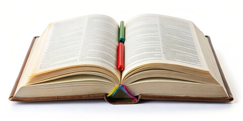 A dictionary with multiple tabs and pages for easy reference, dictionary, reference, words, language, definitions, pages