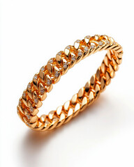 Obraz premium Elegant gold bracelet with intricate design and sparkling details.