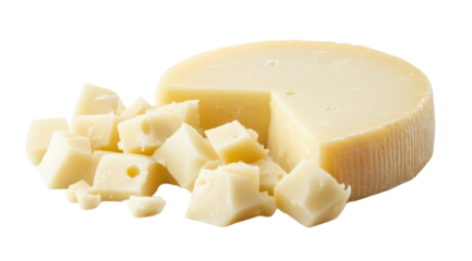 PNG, cheese isolated on white background, created by Generative AI.