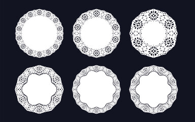 Lace Paper Cut Round Frame Decor Bundle