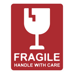 Carton box, flat symbol for warning sign